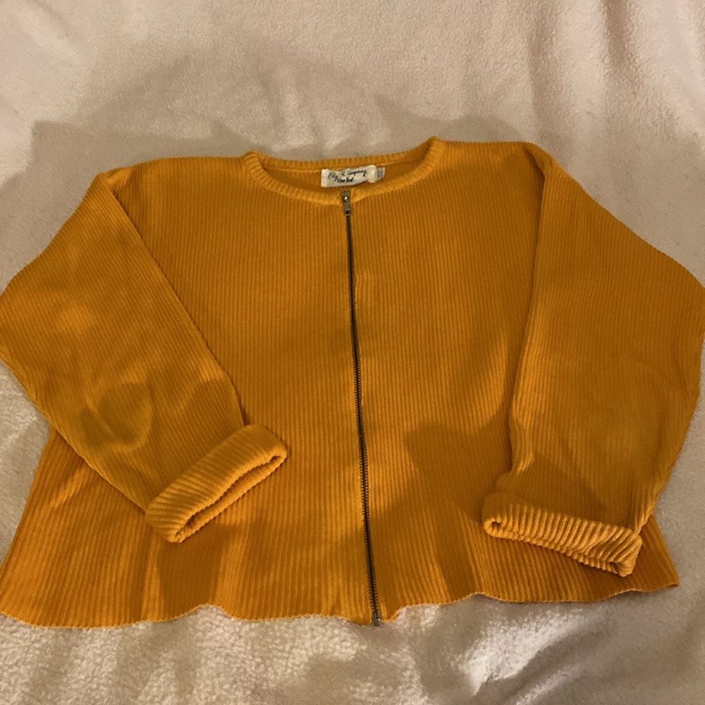 BLG & Company Yellow Zippered Sweater